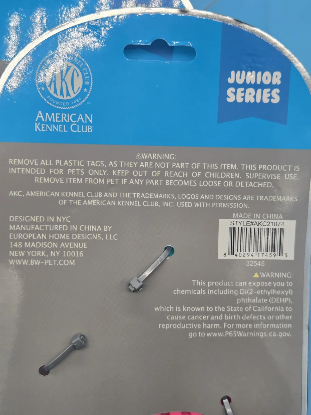 American Kennel Club Junior Pink & Teal Teething Dog Toy Set- 2 Pack